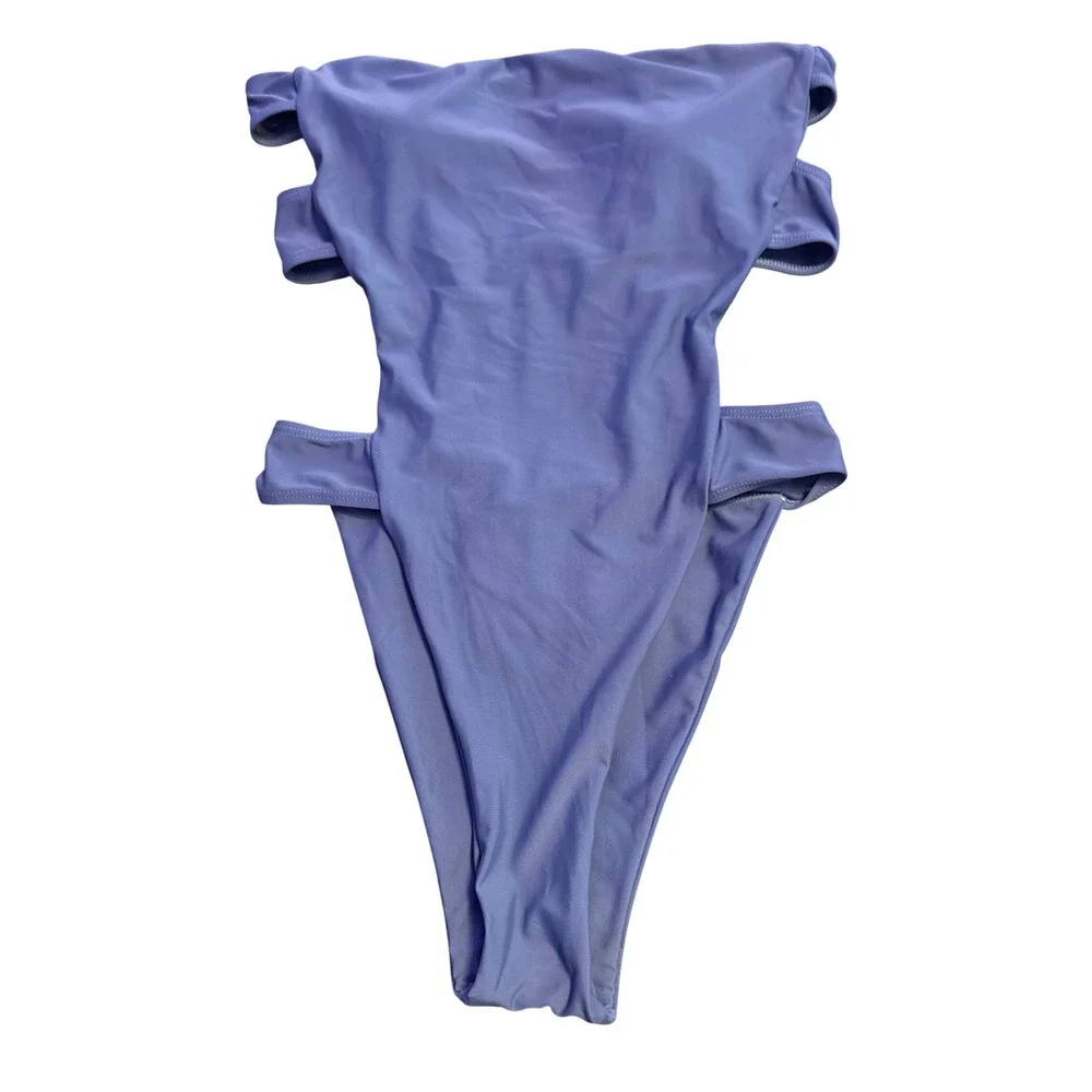 ZAFUL Cutout One Piece Swimsuit Periwinkle Blue Size 6
